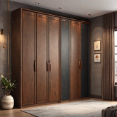 Trueliving 4 Loft Door Brown wardrobe Laminated Finish & PU Finish (6Ft *2Ft *9Ft -1828.8MM X 609MM X 2743.2MM)